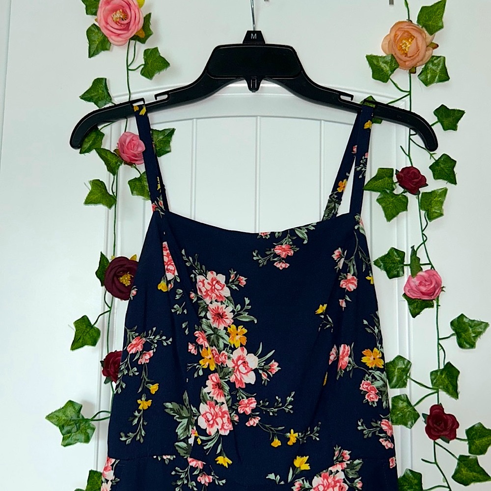 Floral spaghetti strap jumpsuit